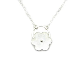 Posy Sterling Silver Flower Pendant Necklace | Floral Necklace | Silver Botanical Necklace | Nature Jewelry