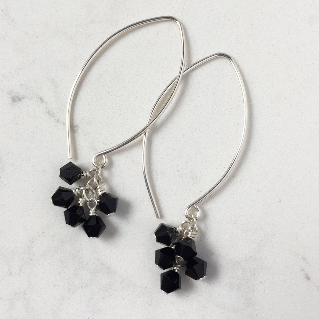 TASSEL CRYSTAL EARRINGS Beaded Long Dangle Earrings With Etsy