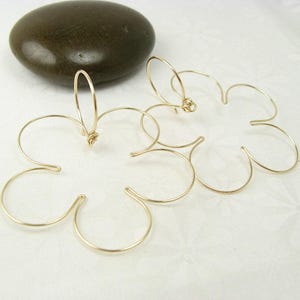 Blossom Gold Flower Earrings, gold flower earrings flower jewelry flower hoops gift for her