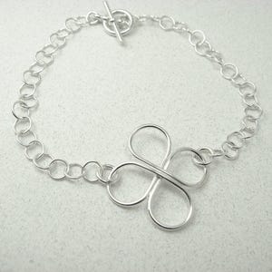 Clover Silver Bracelet sterling silver clover bracelet four leaf clover silver bracelet