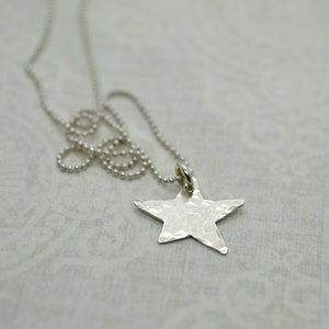 WISH STAR COLLIER, pendentif étoile en argent sterling collier charme collier délicat meilleur ami cadeau simple collier