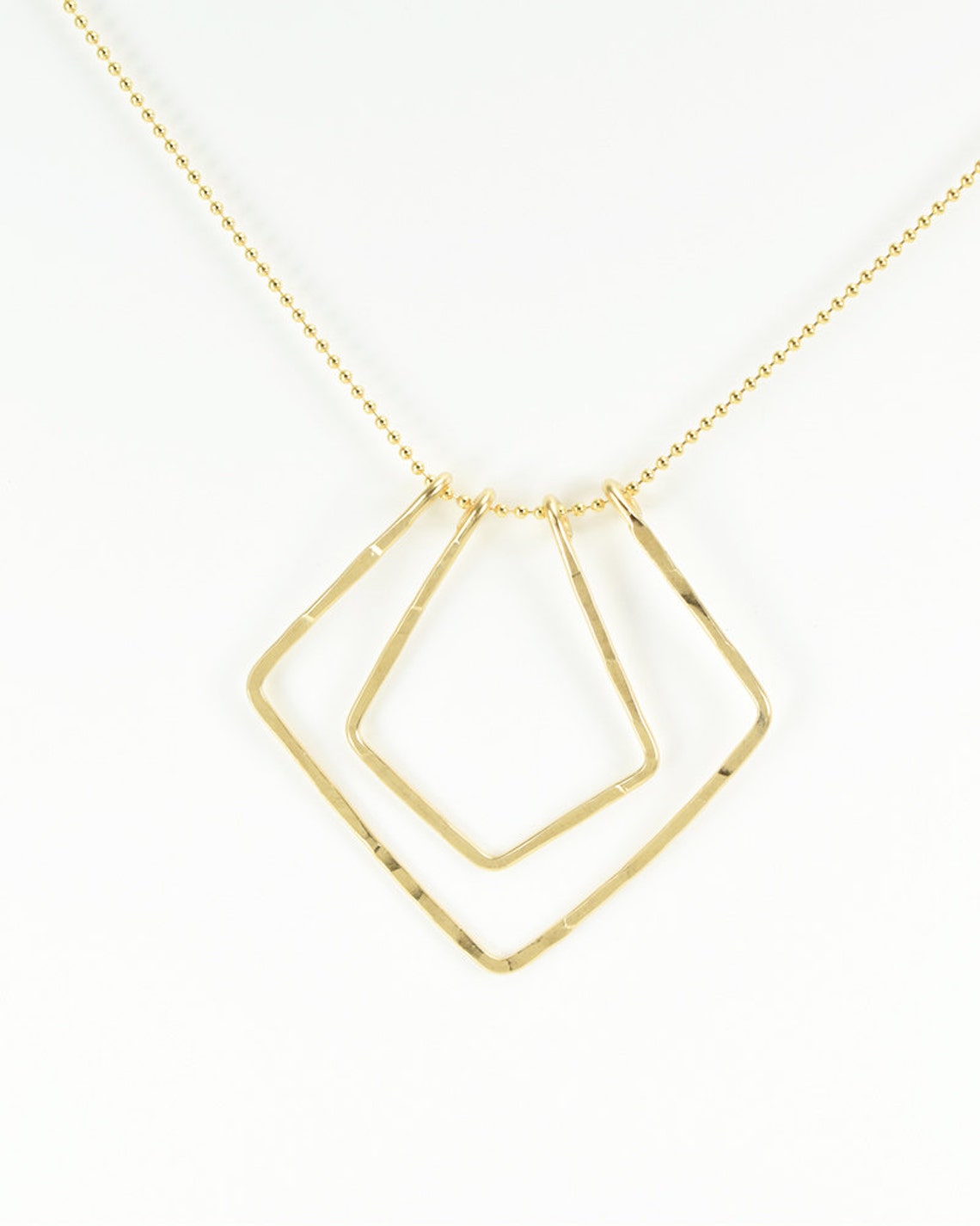 •STRAY• flat faceted amethyst geo + gold necklace (various lengths)