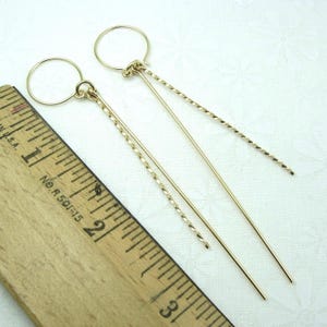 Icicles Silver Earrings, Sterling Silver and Gold Filled Earrings Long Earrings Dangle Earrings Bar Earrings Straight Earrings Mixed Metal
