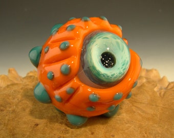 1.8 "Marbre MONSTER Eye en verre globe oculaire lampwork Art orbe bibelots par Mazet