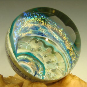 Large Vortex Marble Dichroic Glass Orb Ocean Wave air trap Art | Etsy