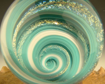 2,3" Dichroic Glass Vortex Marble Orb optische illusie Fibonacci Home-kunst door Tim Mazet