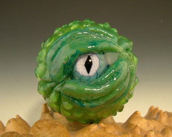 1.7 " Marble MONSTER Eye Glass Eyeball Lampwork Art Orb curio by Mazet