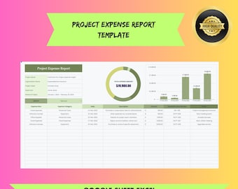 Project Expense Tracker: Google Sheets & Excel Budget Template (Digital Download