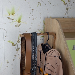 Wandgemonteerd kledingrek / kleding displayarm / houten haak voor kasten wasgoed muursticker