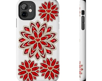 Red Jewel Flower-telefoonhoesje | Stoere telefoonhoesjes
