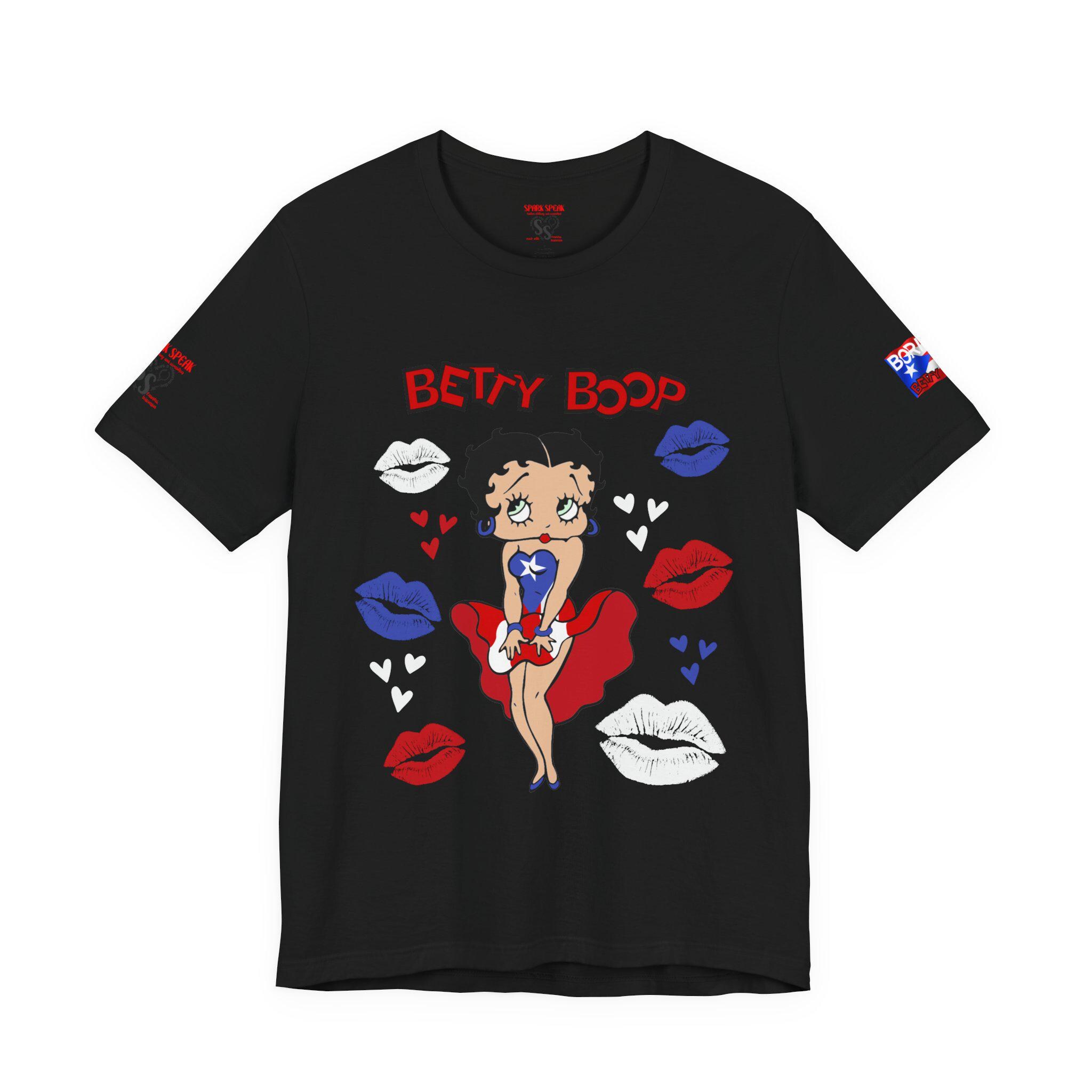Puerto Rican Betty Boop Hearts and Kisses T-shirt | Boricua Pop 