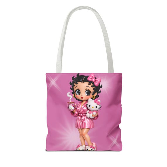 Betty Boop Kissable Charm Tote Hugs And Kisses Womens Diamond Quilted Cotton-Poly Twill Red  main image 4