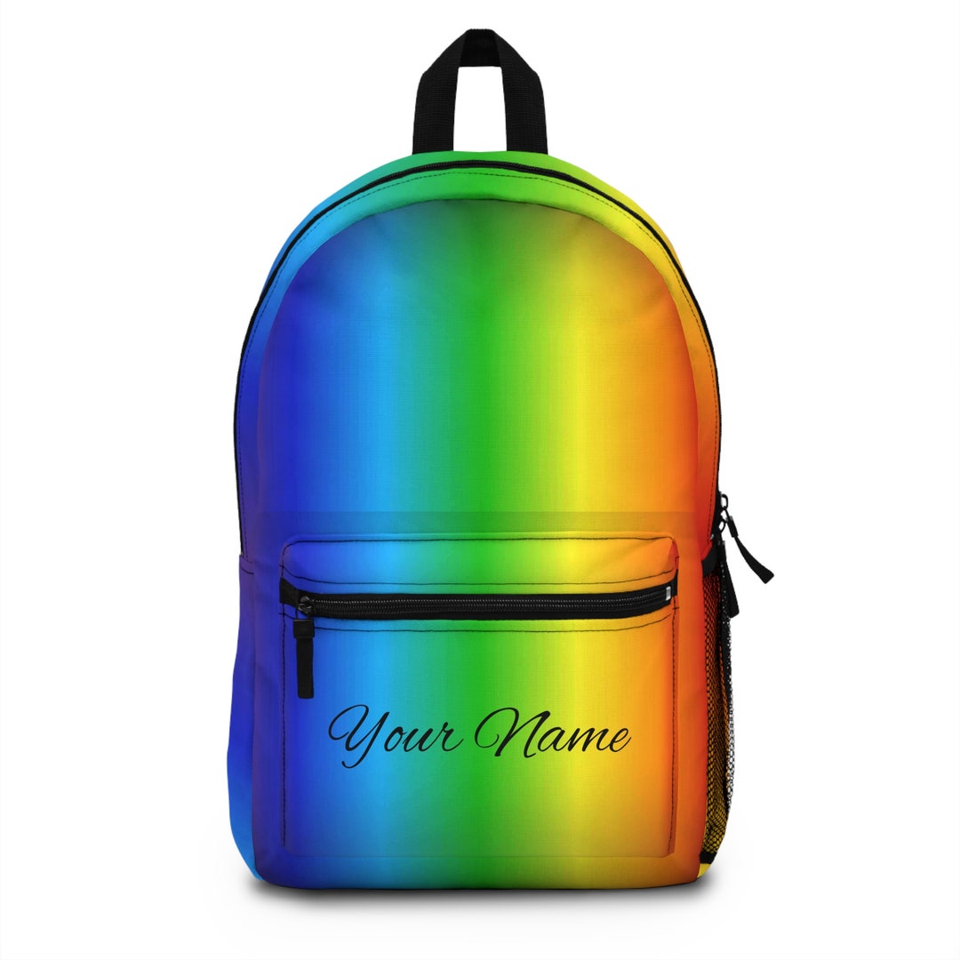Customizable Rainbow Backpack - Etsy