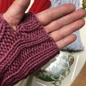 HAND KNIT FINGERLESS gloves