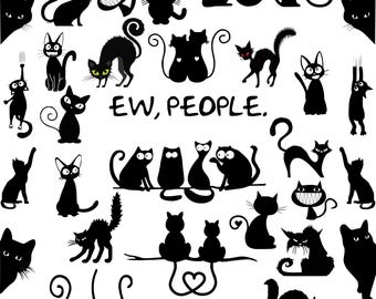 Cat Silhouette | Cat SVG Bundle | Cat Cut File | Cat Face SVG, Cat Head SVG, Pet Svg, Paw Svg, Cat Cricut, Kitty Svg, Kitten Svg, Cat Vector