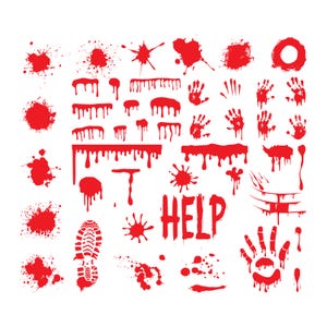 Blood Drips SVG PNG Mega Bundle, Dripping Blood SVG, Blood svg, Halloween svg Bundle, Bloody Hand svg, Marks svg, Scratch svg