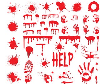 Blood Drips SVG PNG Mega Bundle, Dripping Blood SVG, Blood svg, Halloween svg Bundle, Bloody Hand svg, Marks svg, Scratch svg