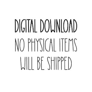 May include: Digital download, no physical items will be shipped. This is a digital product, not a physical item.