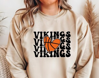Vikings Basketball SVG PNG DXF, Vikings Mascot svg, Basketball png, Vikings Mom svg, Cheer svg, Vikings Shirt svg, Cricut Sublimation Design