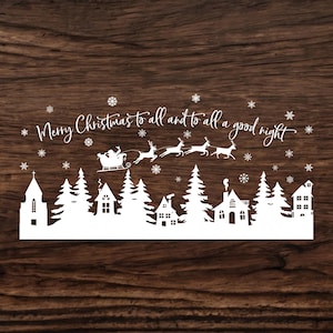 Winter Christmas Scene SVG, Winter Scene SVG, Magical Christmas Scene, Santa Reindeer SVG, Christmas Svg Bundle, Deer Svg, pine Tree Svg Dxf