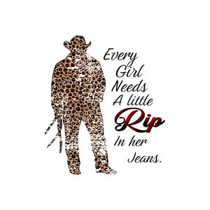 Ogni ragazza ha bisogno di un piccolo strappo nei suoi jeans Png, Retro, Cowgirl, Png di tendenza, Png divertente, Png camicia da cowboy, Png di sublimazione, Download digitale