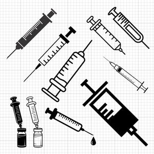 10 SYRINGE SVG Bundle Needle CRICUT Equipment Cut File Syringe Svg Hospital Bundle Medical Clipart Healthcare Svg Doctor Svg Png Dxf Eps Jpg