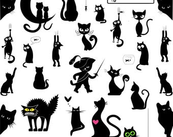 Cat Silhouette | Cat SVG Bundle | Cat Cut File | Cat Face SVG, Cat Head SVG, Pet Svg, Paw Svg, Cat Cricut, Kitty Svg, Kitten Svg, Cat Vector