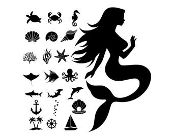 SEA ANIMALS SVG, Sea Animals Clipart, Ocean Life Svg, Ocean Cricut, Ocean Animals Cut Files, Ocean Svg Bundle, Dxf Eps Png Digital Download