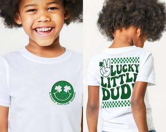 Lucky Dude Svg, Boy St Patricks Day SVG, Retro Clover Svg, Shamrock Svg, Kids St Patricks Shirt, Sublimation, Dxf Eps, Png, Digital Download