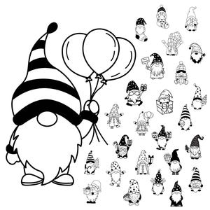 100+ Christmas Gnome Bundle svg, png, Christmas Doodle, Gnomes Merry Christmas svg, Gnomies dxf Cut File for cricut, Gifts, Digital Download