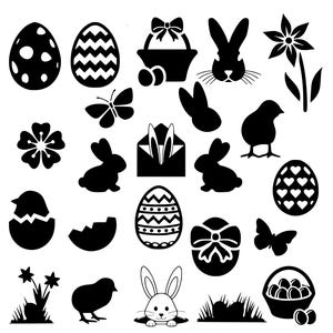 Happy Easter SVG Bundle, Easter SVG, Easter quotes, Easter Bunny svg, Easter Egg svg, Spring svg, Cut Files for Cricut, Dxf Digital Download