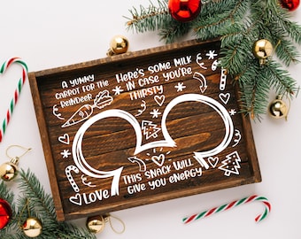 Dear Santa Tray Svg Bundle, Santa Tray SVG, Christmas Tray svg, Santa Plate svg , Cookies for santa, Santa Tray svg round board laser file
