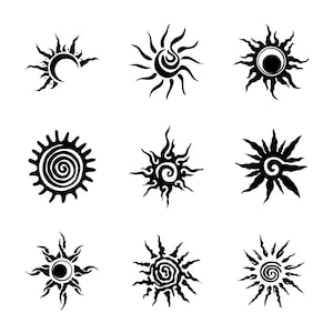 Boho Sun Svg Files For Cricut, Sun Svg Bundle, Sun Png Dxf Pdf, Summer Sun SVG, Logo, Sun vector, Summer Svg Sunset Sunrise Digital Download