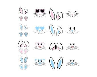 Bunny face svg,Cute Bunny svg,Easter Bunny Svg,Happy Easter Svg,Easter svg,rabbit face svg,bunny head svg,Rabbit svg,Cricut & Silhouette