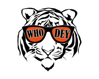 Who Dey Tiger Svg Png , Who Dey Svg , Tiger Svg , Tiger Clipart , Bengals Svg , Cricut Svg , Digital Download , Instant Download