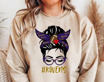 Ravens Svg Messy Bun, Ravens Png Bundle, Ravens Shirt Svg,Ravens Sports Team, Ravens SVG, Ravens Mascot Svg, Ravens School Team Svg, Gifts