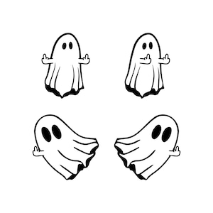 Ghost Middle Finger Svg Png, Halloween Svg Png, Svg File For Cricut, Cute Ghost Halloween Svg Png, Gifts, Sublimation, Digital Download