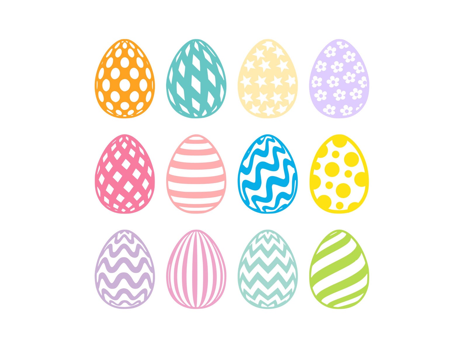 12 Easter Egg Bundle SVG Files | Easter 2025 Cut Files | Easter Egg ...
