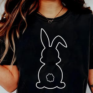 Easter Bunny Outline SVG Bundle, Bunny Silhouette Shape Set, Rabbit ...
