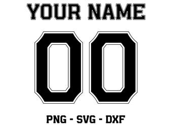 Custom Jersey Name and Number Svg Png, Personalized, soccer jersey Png, Diy, jersey football, Jersey Numbers, Digital Download, Svg, Png Dxf