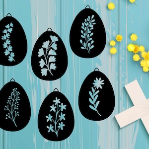 Easter Egg Bundle SVG Files | Easter 2025 Cut Files | Easter Egg Silhouette Vector Files | Happy Easter Vector | Cute Easter Egg Clip Art
