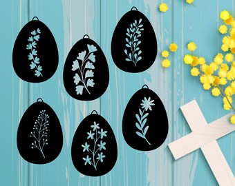 Easter Egg Bundle SVG | Easter 2025 Cut Files | Easter Egg Silhouette ...