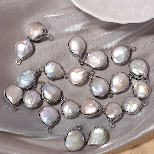 Barokke zilveren waterdruppel zomen enkele opknoping natuurlijke zoetwaterparel DIY sieraden oorbellen hanger accessoires materiaal: