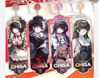 Wuthering Waves CHISA Collab 9cm Acrylic Keychain, Chisa Anime Long Charm, Gift for WuWa Players