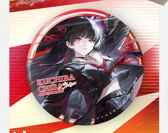 Wuthering Waves Chisa 75mm Double Glitter Badge, Ita Bag Pin Gift, Anime Merch for WuWa Players