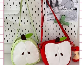 Apple Tote Bag | Granny Square Bag | Crochet Apple Keychain | Bag