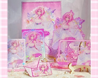 Honkai: Star Rail Cyrene Wedding Collectible Set Metal Pin Sand shikishi Fan Merch