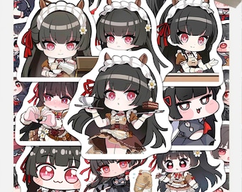 Wuthering Waves Chisa Stickers Chibi Cute Decals 60pcs Set Fan Merch Gift, Gift for WuWa Players