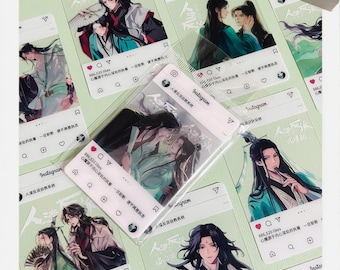 Scum Villain's Self-Saving System Transparent Card Set - Shen Qingqiu & Luo Binghe BL Collectible 8pc