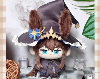 Arknights Amiya Zuo Le Chong Yue 12cm Sitting Plush Doll Handmade Cotton Charm  Fan Made